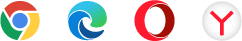 Chrome, Edge, Opera web browsers