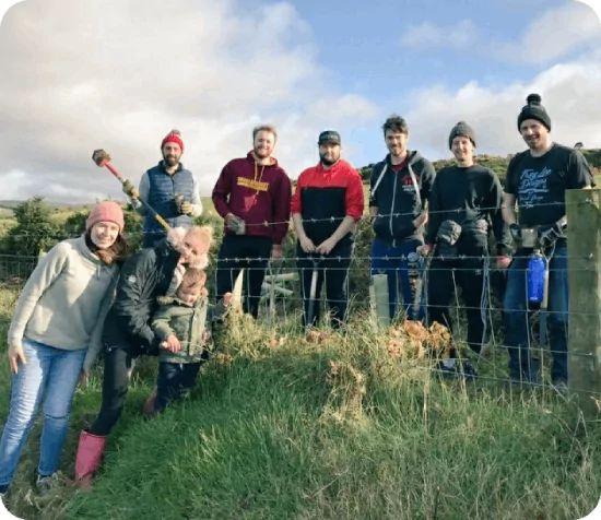 CoinCorner team planting trees