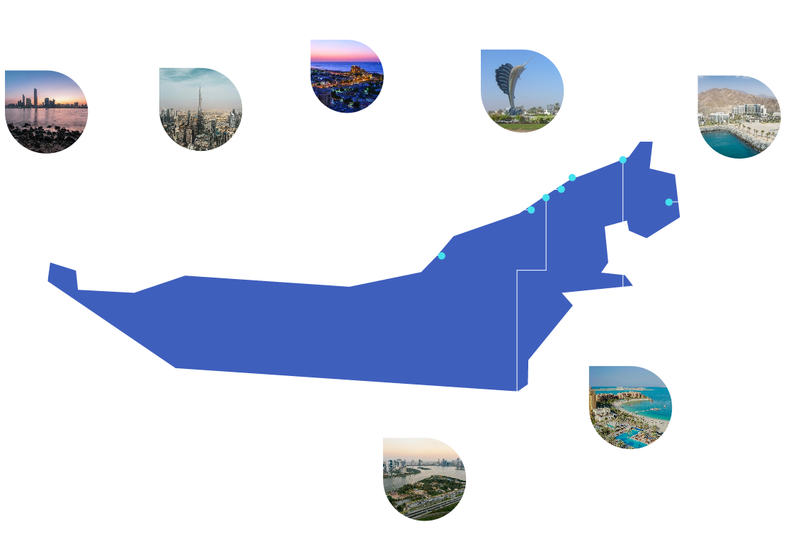 United Arab Emirate map